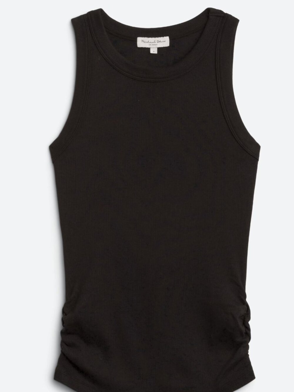Michael Stars Hailey Wide Binding Knit Tank Ruched Side Scoop Neck Size M - Picture 5 of 6